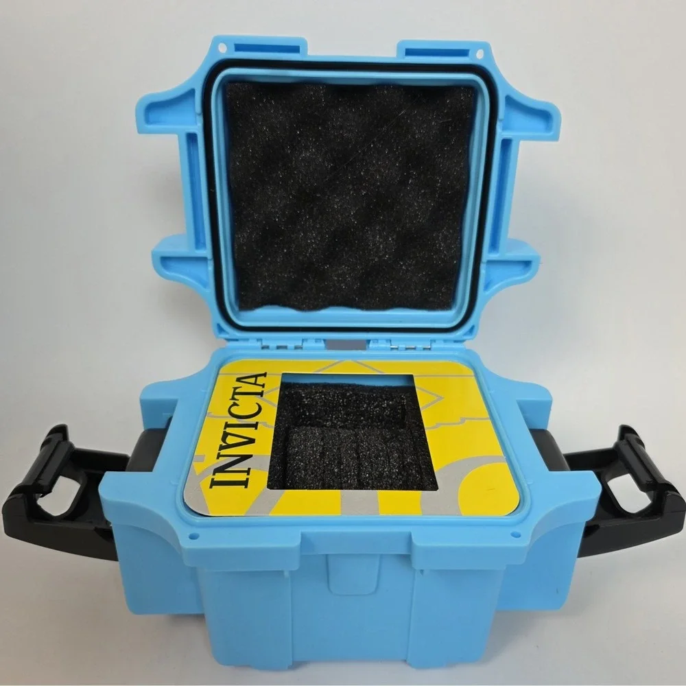 NEW‎ Invicta Watch Single Slot Hard Case Watch Storage Diver Box Blue Box Only